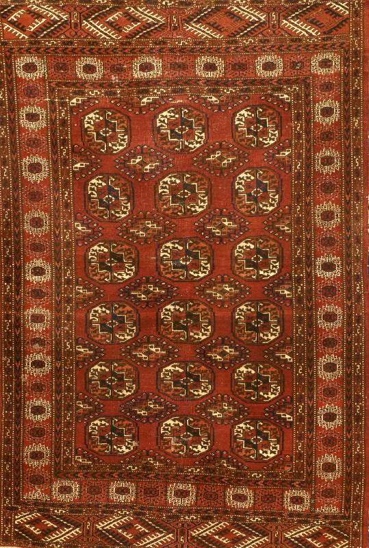 Buchara, Turkmenistan, um 1950, Wolle auf Baumwolle, ca. 177 x 117 cm, Schätzwert: 1100.- EURO, EHZ: 3-4