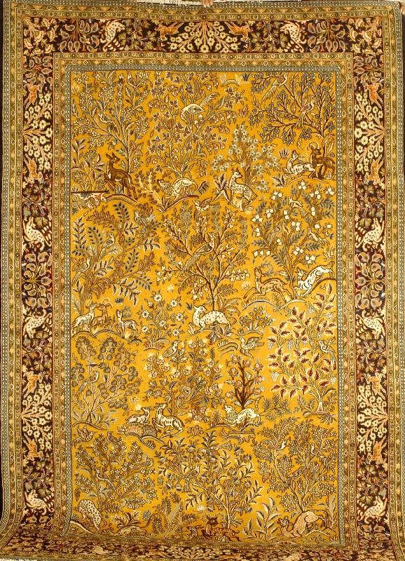 Ghom alt, Zentralpersien, um 1930/40 alt, Wolle auf Baumwolle min. Seidenanteil, ca. 311 x 205 cm, Ehz: 2 (Insgesamt befindet sich die ser Teppich ...