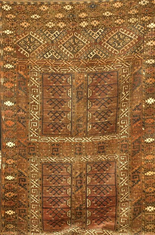 Ersari Antik, Afghanistan, um 1900, Wolle auf Wolle, ca. 218 x 123 cm, Schätzwert: 1800.- EURO, EHZ: 2, Altersbedingt guter Zusta nd, reine ...