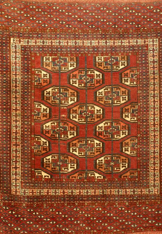 Yomut Herdteppich, Turkmenistan, um 1910, Wolle auf Wolle, ca. 130 x 109 cm, Schätzwert: 750.- EURO, EHZ: 2 (guter Erhaltungszustand), seltenes ...
