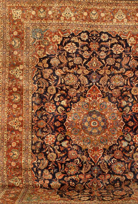 Keschan Kork alt, Zenralpersien, um 1910/20 , feine hochwertige Korkwolle auf Baumwolle, c a. 370 x 277 cm, Schätzwert: 18000,- EURO, Ehz : 3. ...