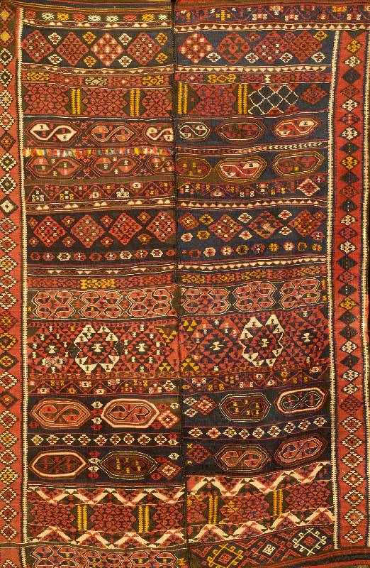 Bergama Kelim, Türkei, um 1880, Wolle auf Wolle, ca. 213 x 138 cm, Schätzwert: 3700.- EURO, EHZ: 3, Altersbedingt ausgezeichneter Zu stand, reine ...