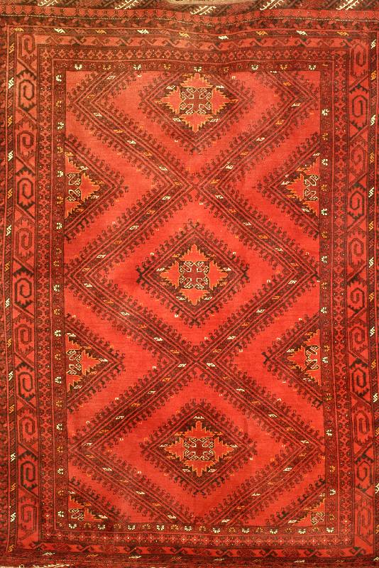 Dolatabad, Afghanistan, ca. 60 Jahre, Wolle auf Wolle, ca. 285 x 204 cm, SchÄtzwert: 980.- EURO, EHZ: 3, schÖner Afghane in außergewÖhnli cher ...