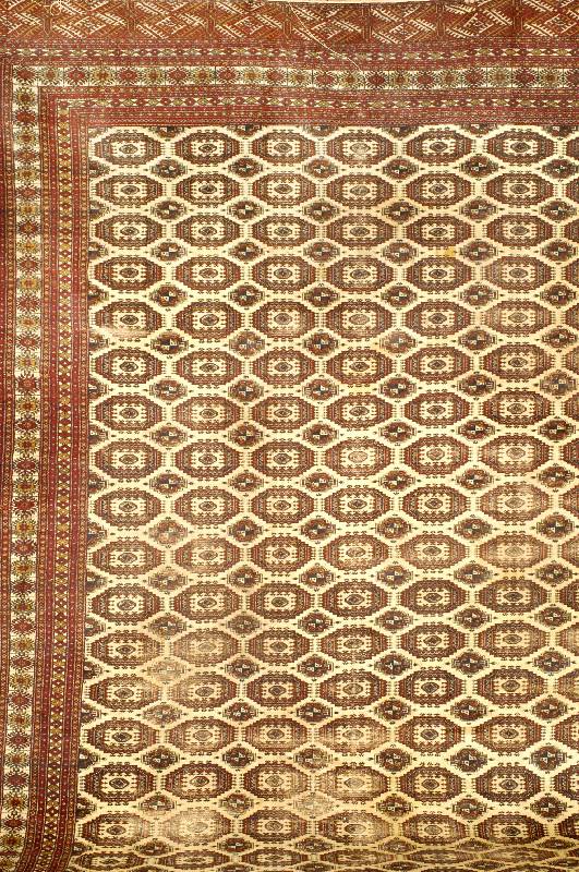 Pakistan Buchara Motiv, Wolle auf Baumwolle, ca. 344 x 250 cm, Ehz: 4-5