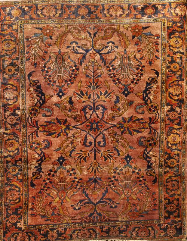 Lilian Antik, (US Re-Import) Westpersien, um 1900/10, glanzreiche Wolle auf Baumwolle, c a. 190 x 153 cm, Ehz: 3-4. Farblich wie Muster lich ein ...