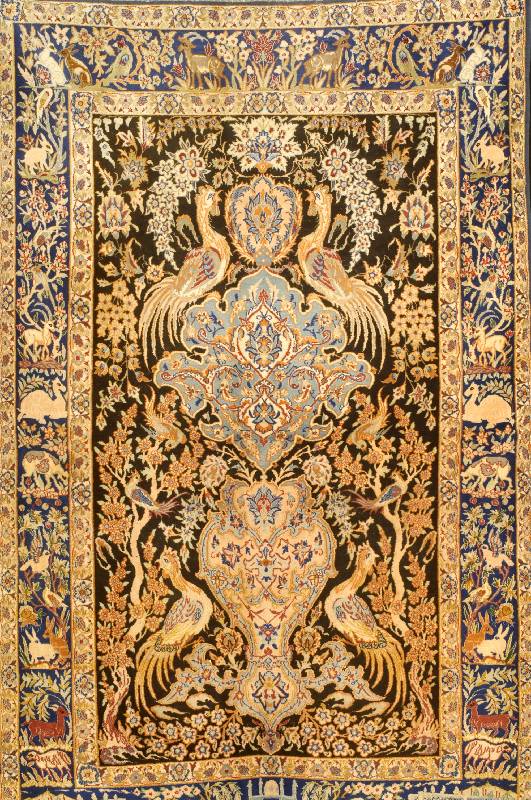 Esfahan, Persien, ca. 50 Jahre, Wolle auf Baumwolle, ca. 171 x 112 cm, SchÄtzwert: 1600.- EURO, EHZ: 3, feine KnÜpfqualitÄt, selt ene ...