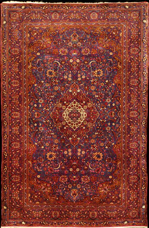 Keschan fein Seide Antik, Zentralpersien, 19.Jahrhundert antik, hochfeine reine Naturseide, ca. 204 x 133 cm, Schätzwert: 45000.- EURO, EHZ: 2 ...
