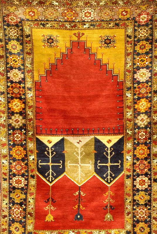 Konja, TÜrkei, um 1910, Wolle auf Wolle, ca. 170 x 110 cm, EHZ: 2, sehr guter Erhaltung szustand, SchÄtzwert: 4800,- EURO. Mit sog. Tu lpen Ladik ...