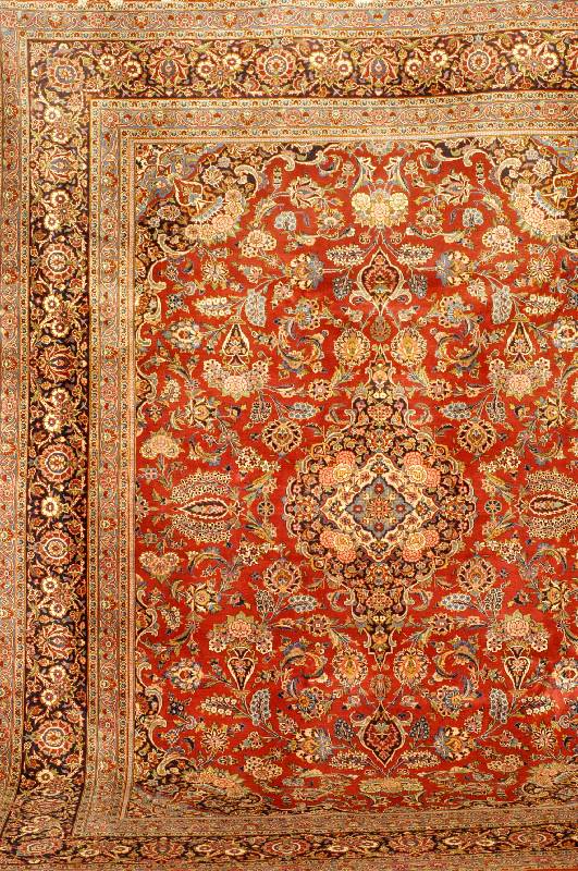 Keschan Kork, Persien, um 1930, Korkwolle a uf Baumwolle, ca. 349 x 268 cm, SchÄtzwert: 6500.- EURO, EHZ: 2-3 (altersbedingt in einen guten ...