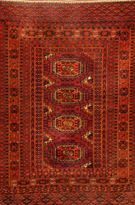 Tekke Antik, Turkmenistan, um 1900, Wolle auf Wolle, ca. 115 x 70 cm, SchÄtzwert: 1850.- EURO, EHZ: 3, sehr Selten und sammelwÜrdig, Se ltenes ...