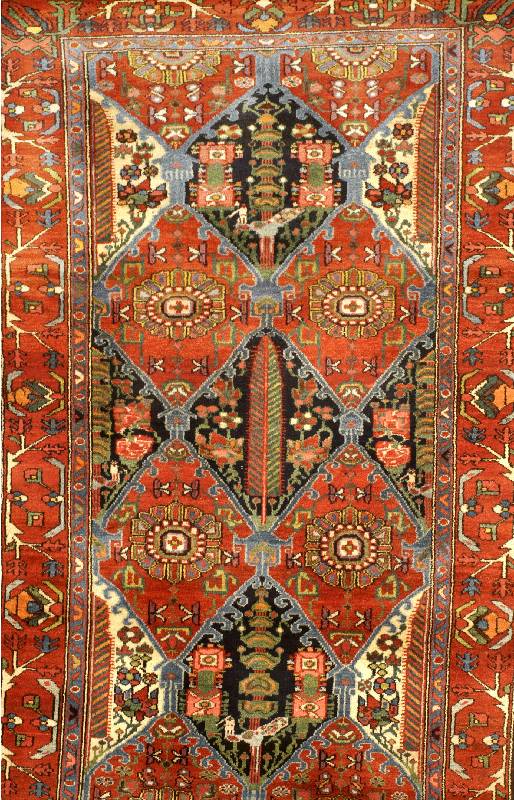 Bachtiar alt, Persien, um 1930, Wolle auf Baumwolle, ca. 214 x 125 cm, SchÄtzwert: 2200.- EURO, EHZ: 3, schÖne und außergewÖhnlic he ...