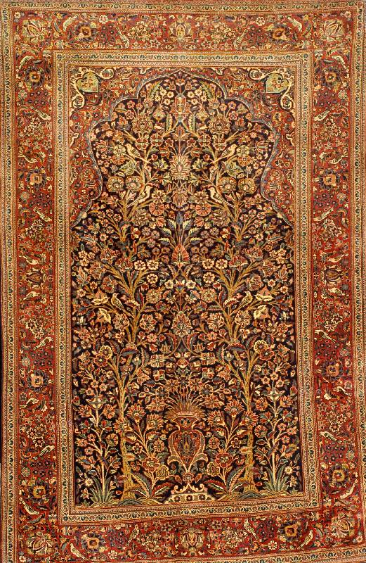 Keschan Kork alt, Zentralpersien, um 1910, feine hochwertige Korkwolle, ca. 195 x 128 cm, SchÄtzwert: 6900,- EURO, EHZ: 3, feine KnÜpfu ng. ...