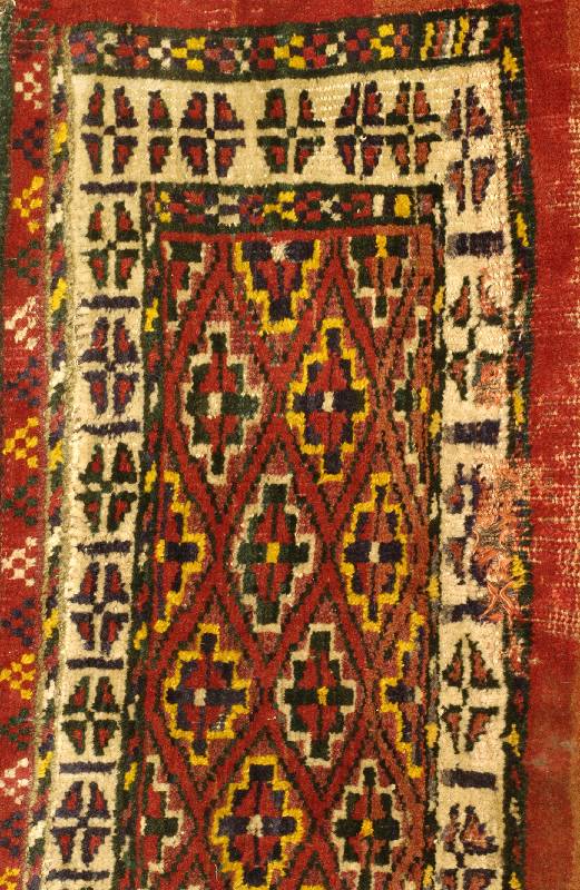 Jomud.-Mafrash, Turkestan, um 1890, Wolle auf Wolle, ca. 71 x 34 cm, Schätzwert: 850.- EURO, EHZ: 5