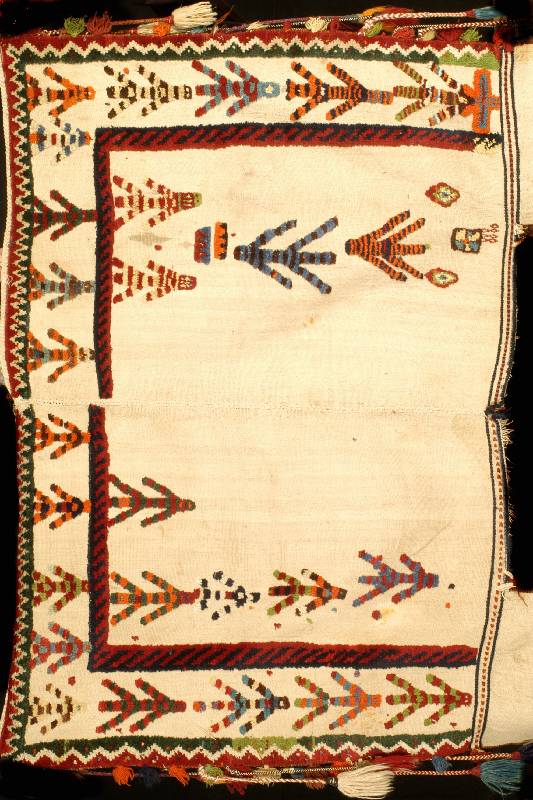 Gashgai Pferdedecke, Persien, um 1910, Wolle auf Wolle, ca. 153 x 160 cm, SchÄtzwert: 1400.- EURO, EHZ: 2, Altersbedingt in einen gu ten Zustand.