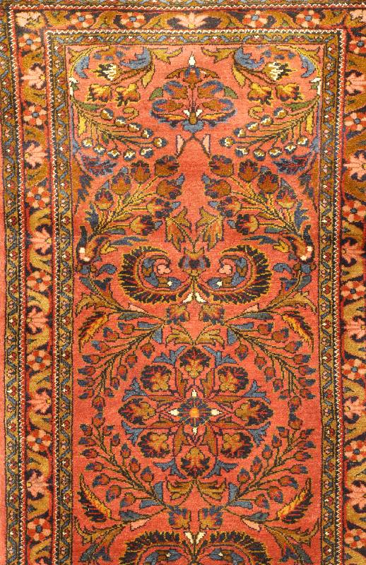 Lilian alt US-Re Import, Persien, um 1920, Wolle auf Baumwolle, ca. 195 x 92 cm, Schätzwert: 2800.- EURO, EHZ: 3-4, schöne farb gestalt.