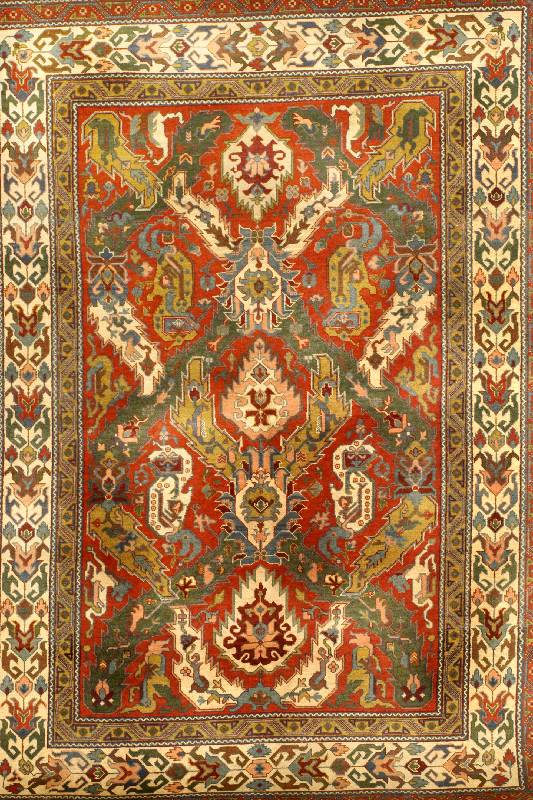 Schirwan (Drachen Motiv), Rußland, um 1950, Wolle auf Baumwolle, ca. 203 x 142 cm, SchÄtzwert: 2200.- EURO, EHZ: 2. Guter Zustand , Seltenes ...