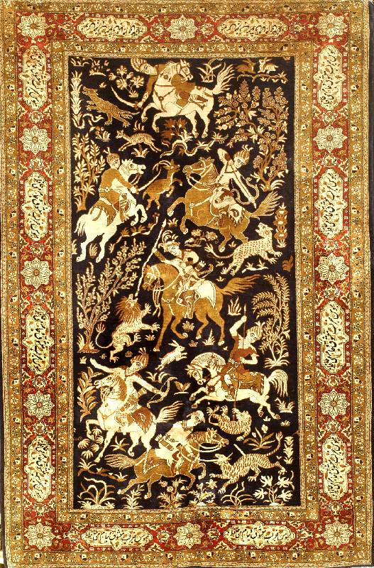 Ghom Seide, Persien, ca. 50 Jahre, reine Naturseide, ca. 217 x 141 cm, Schätzwert: 5500.- EURO, ca. 900.000 Kn/qm, feine hochwert ige ...
