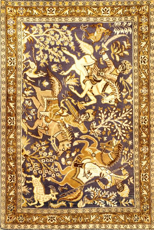 Ghom alt, Persien, ca. 50 Jahre, Wolle auf Baumwolle, ca. 116 x 80 cm, SchÄtzwert: 1300.- EURO, EHZ: 2 guter Zustand, gereinigt.