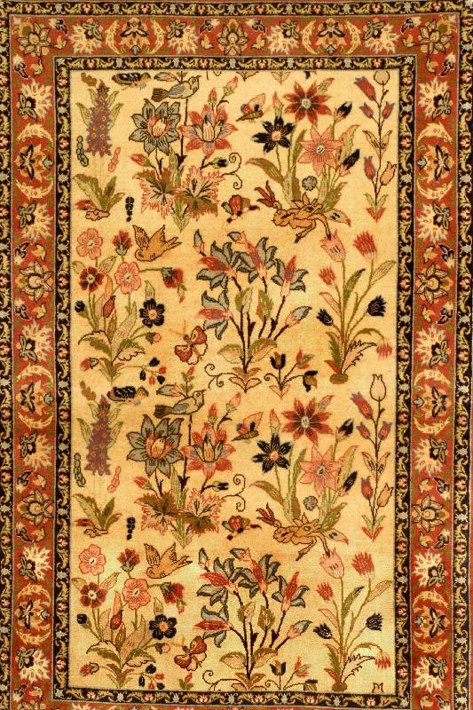 Esfahan alt, Persien, um 1950, Wolle auf Baumwolle, ca. 167 x 107 cm, SchÄtzwert: 1100.- EURO, EHZ: 2 Sehr guter Zustand. Selten es Motiv.