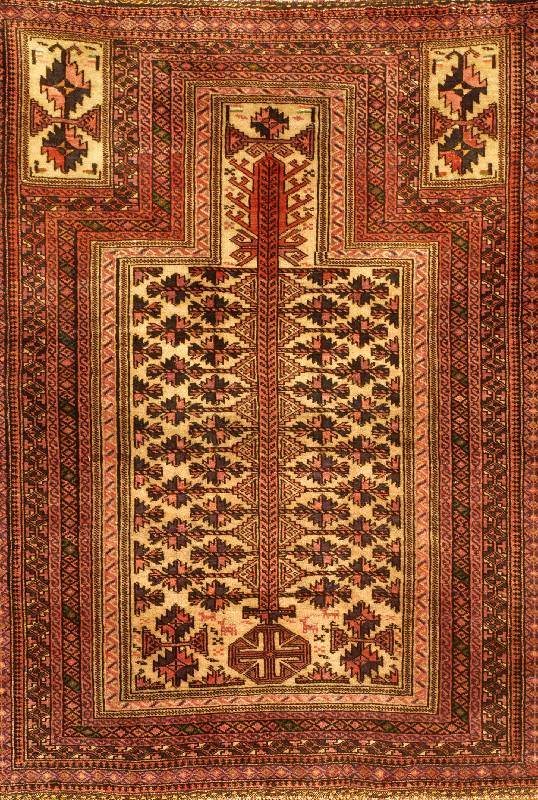 Gebets Belutsch, Persien, um 1910, Wolle auf Baumwolle, ca. 126 x 95 cm, SchÄtzwert: 1950.- EURO, EHZ: 2, Sehr feine KnÜpfung, glan zreiche ...