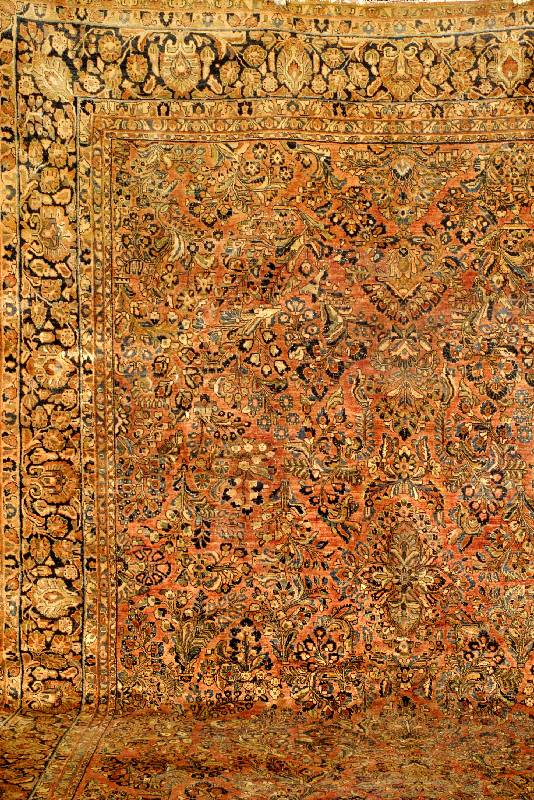 Sarogh Antik (Us Re-import), Westpersien, um 1890, feine Korkwolle, ca. 410 x 303 cm, Schätzwert: 18000.- EURO, EHZ: 3 (insgesamt guter Zustand), ...
