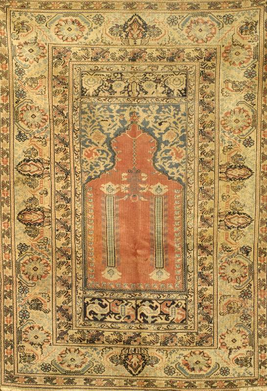 Giordes Antik, Türkei, um 1900, Wolle auf Wolle, ca. 191 x 134 cm, Schätzwert: 2500.- EURO, EHZ: 3, schön hierbei die Pastellfarbend en Täne, ...