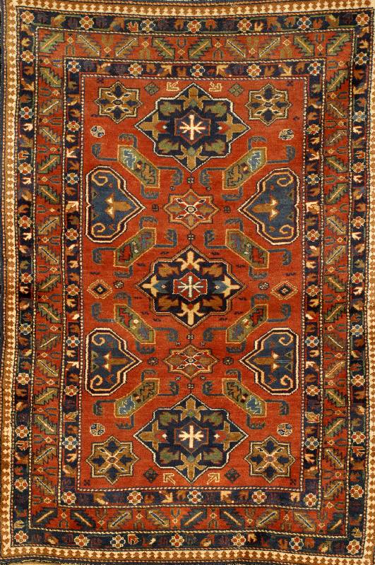Schirwan, Kaukasus, um 1920, Wolle auf Wolle, ca. 150 x 104 cm, Schätzwert: 2200.- EURO, EHZ: 3, schöner Kaukase in feiner Wollqu alit?t, Kuba ...