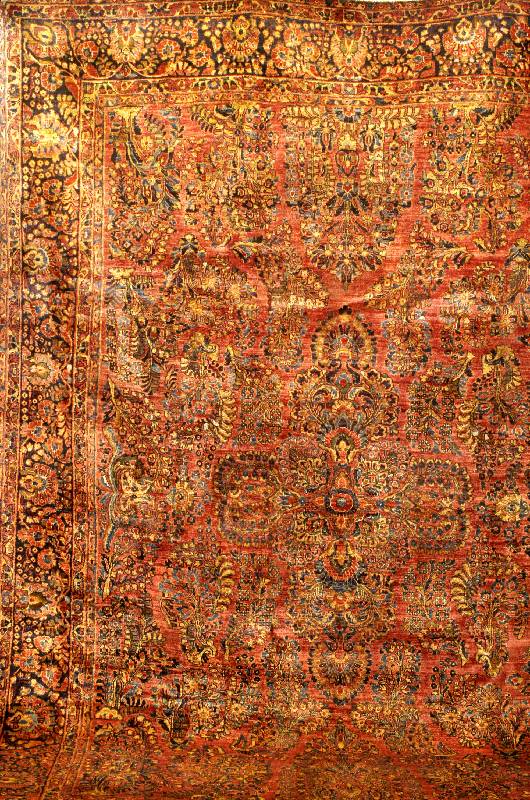 Sarogh Antik (Us Re-Import), Westpersien, um 1900, feine glanzreiche Korkwolle, ca. 354 x 263 cm, SchÄtzwert: 16500.- EURO, EHZ: 3 (al ...