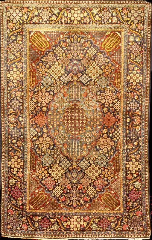 Keschan Antik, Zentralpersien, um 1900, feine Korkwolle, ca. 203 x 129 cm, SchÄtzwert: 15500.- EURO, EHZ: 2 (Altersbedingt in einen a usgezeichnet ...