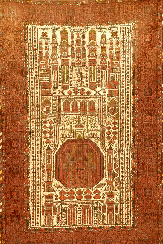 Beschir Antik (Gebetsteppich), Afghanistan, um 1890, Wolle auf Wolle, ca. 170 x 108 cm, SchÄtzwert: 3200.- EURO, EHZ: 4, Pflanzenfarbe n, sehr ...