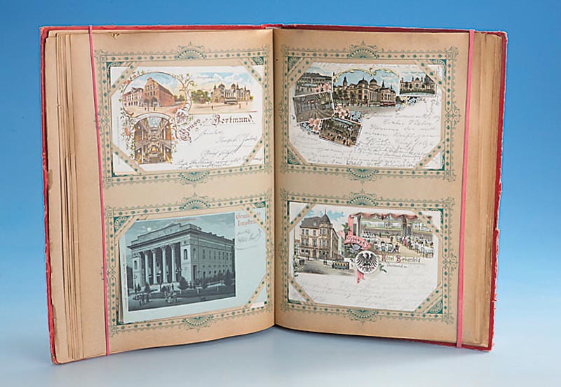 86 Ansichtskarten und Grußkarten "Gruss aus der Ferne", deutsch/Österreich vor 1898, darunter: MÜnchen, Norditalen, Colberg, ...