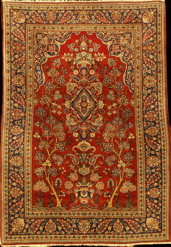 Keschan Kork fein alt, Persien, um 1910, Korkwolle, ca. 150 x 104 cm, Schätzwert: 6000.- EURO, EHZ: 2 (altersbedingt in einen se hr guten Zustand), ...