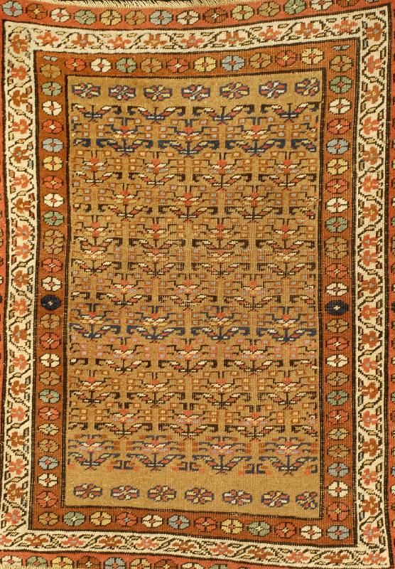 Daghestan Antik, Kaukasus, um 1900, Wolle auf Wolle, ca. 133 x 108 cm, Schätzwert: 2400.- EURO, EHZ: 4, selten und Sammelwürdig, Pflanzenfarben.