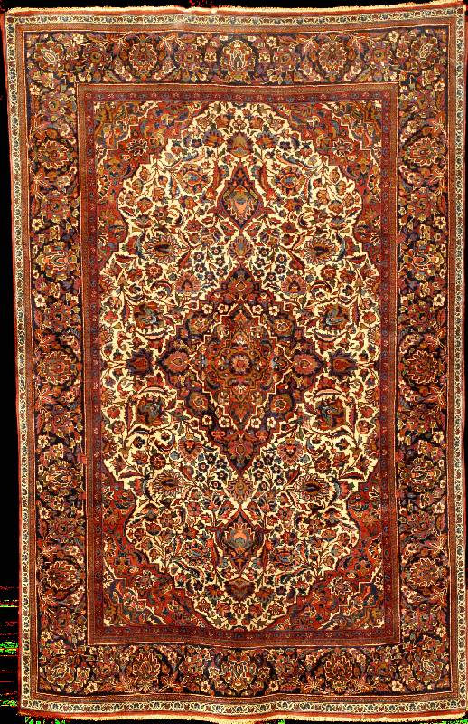 Keschan Kork Alt, Zentralpersien, um 1910 a lt, Korkwolle, ca. 200 x 133 cm, Schätzwert: 7900.- EURO, EHZ: 2 (altersbedingt in einen se hr guten ...
