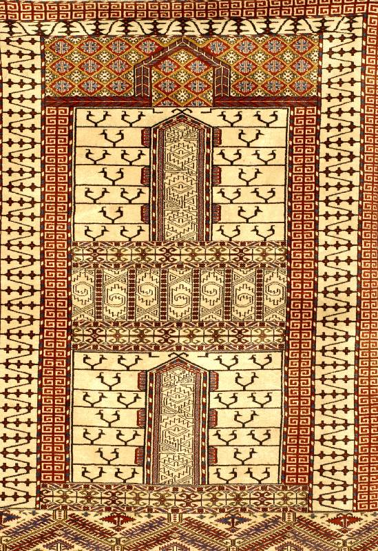 Engsi Muster, sehr fein, Pakistan, ca. 50 Jahre, Wolle auf Wolle, ca. 186 x 125 cm, Schätzwert: 1500.- EURO, EHZ: 2, bemerkenswert e feine ...