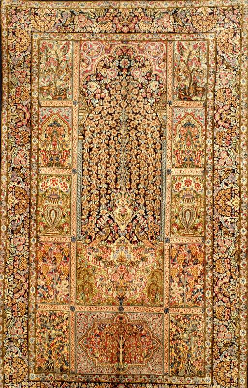 Kerman Lawar alt, Persien, ca. 50 Jahre, Wolle auf Baumwolle, ca. 255 x 153 cm, Schätzwert: 2300.- EURO, EHZ: 2 (altersbedingt in einen guten ...