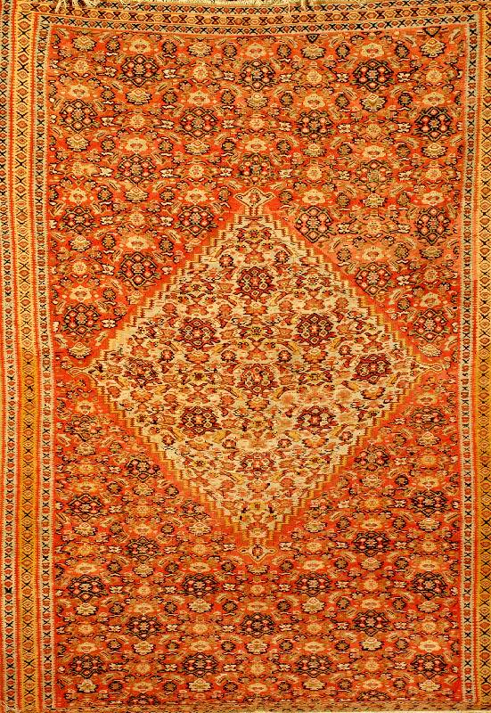Senneh Kelim fein, Persien, um 1900, Wolle auf Wolle, ca. 192 x 135 cm, Schätzwert: 4900.- EURO, EHZ: 2 (sehr guter Zustand), rein e ...