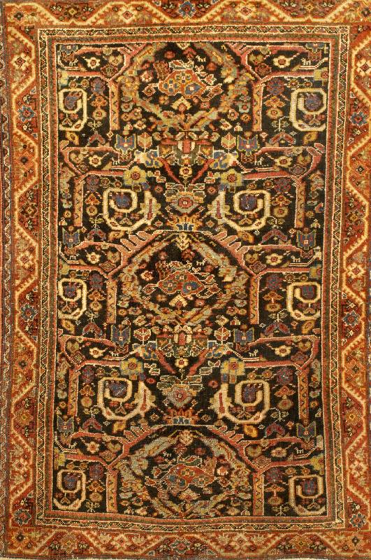 Mahal Antik, Persien, um 1910, Wolle auf Baumwolle, ca. 195 x 131 cm, Schätzwert: 1200.- EURO, EHZ: 4, schönes Typisches Mahal m otiv. Seltenes ...