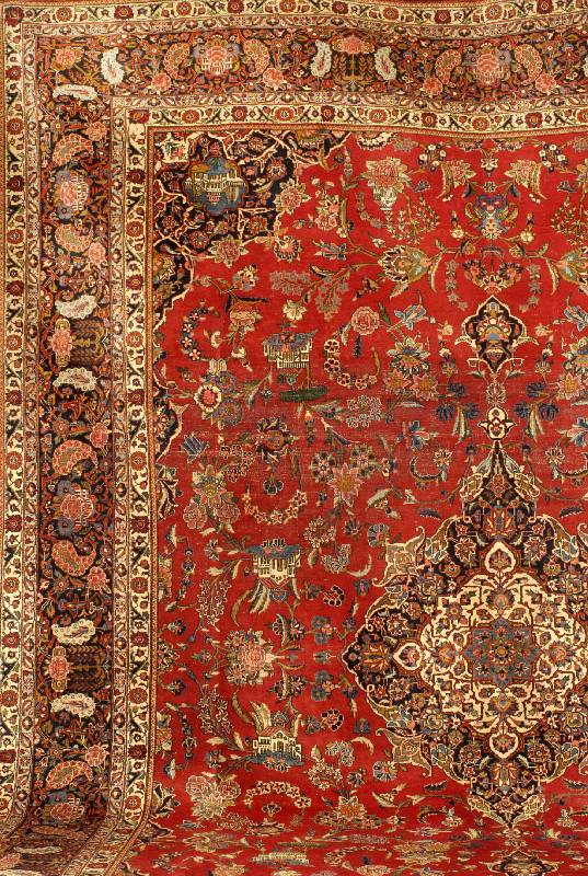 Keschan Kork Alt, Zentralpersien, um 1910, Korkwolle auf Baumwolle, ca. 400 x 300 cm, SchÄtzwert: 9000.- EURO, EHZ: 4, feine KnÜpfqu alitÄt, ...