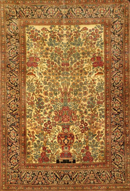 Esfahan Antik, Zentralpersien, um 1900, Wolle auf Baumwolle, ca. 199 x 138 cm, Schätzwert: 6900.- EURO, EHZ: 3, feine Knüpfqu alit?t, reine ...