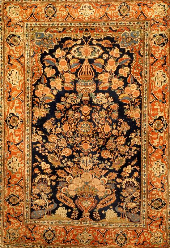 Keschan Antik, Zentralpersien, um 1910, Wolle auf Baumwolle, ca. 191 x 131 cm, EHZ: 3, feine Knüpfung, aussergewöhnliche Farbgestalt. Edler ...