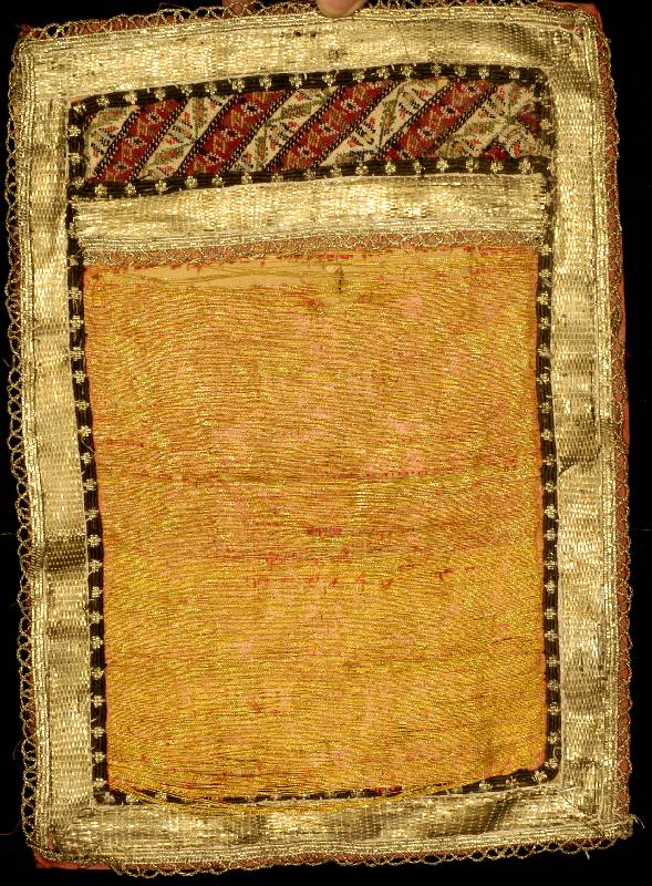 Silber und Seiden Brokat, Antik, Persien-(Esfahan), um 1800, ca. 35 x 25 cm, Schätzwert: 1200.- EURO, EHZ: 3-4