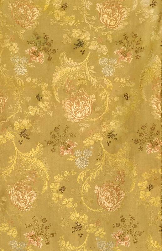 Seiden Textil Antik, Frankreich, um 1880, reine Naturseide, ca. 130 x 62 cm, SchÄtzwert: 1400.- EURO, EHZ: 3-4