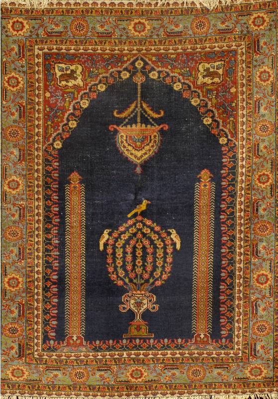 Täbriz alt, Persien, um 1930, Wolle auf Baumwolle, ca. 180 x 139 cm, Schätzwert: 650.- EURO, EHZ: 4
