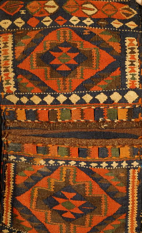 Shasavan Kelim Doppeltasche, Persien, um 1910, Wolle auf Wolle, ca. 55 x 33 cm, Schätzwert: 650.- EURO, EHZ: 3