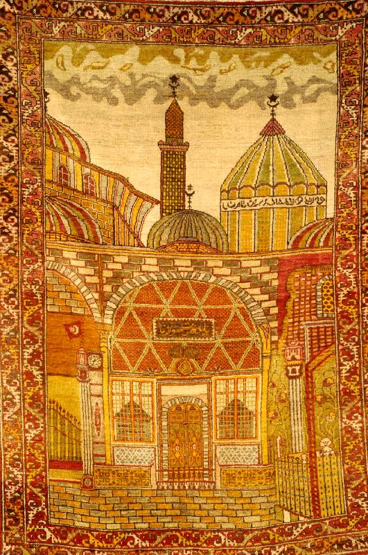 Sivas alt (Mausoleum Mevlana), TÜrkei, ca. 1920 Jahre, Wolle auf Wolle, ca. 196 x 143 cm, SchÄtzwert: 2900.- EURO, EHZ: 2-3, guter Erhal ...