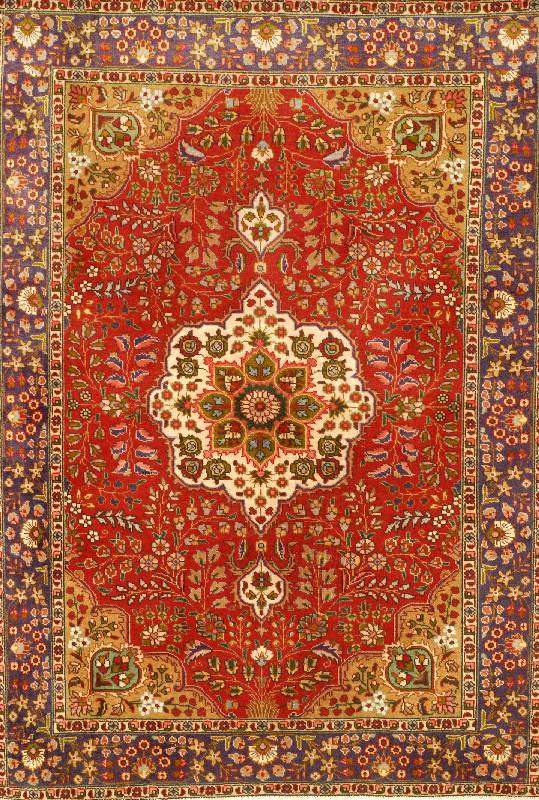 TÄbriz, Persien, ca. 50 Jahre, Wolle auf Baumwolle, ca. 150 x 106 cm, SchÄtzwert: 950.- EURO, EHZ: 3, schÖne Farbkombination.