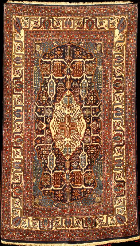Keschan Kork Antik, Zentralpersien, um 1900 antik, feine Korkwolle, ca. 234 x 136 cm (sel tenes Maß), SchÄtzwert: 8000.- EURO, EHZ: 2-3 ...