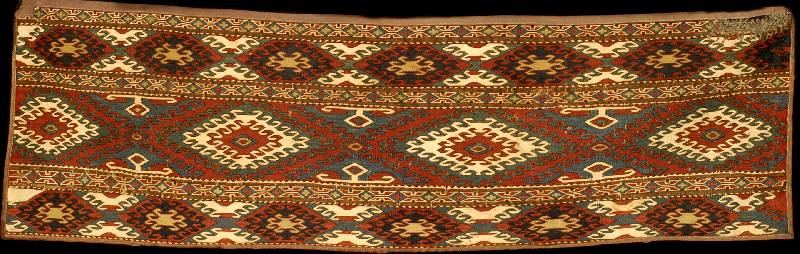 Mafrasch Kaukasus Antik sehr fein, Kaukasus SÜdrußland Shirwangebiet, 19. Jahrhundert, Wo lle auf Wolle, ca. 114 x 37 cm (Seltenes Maß), ...
