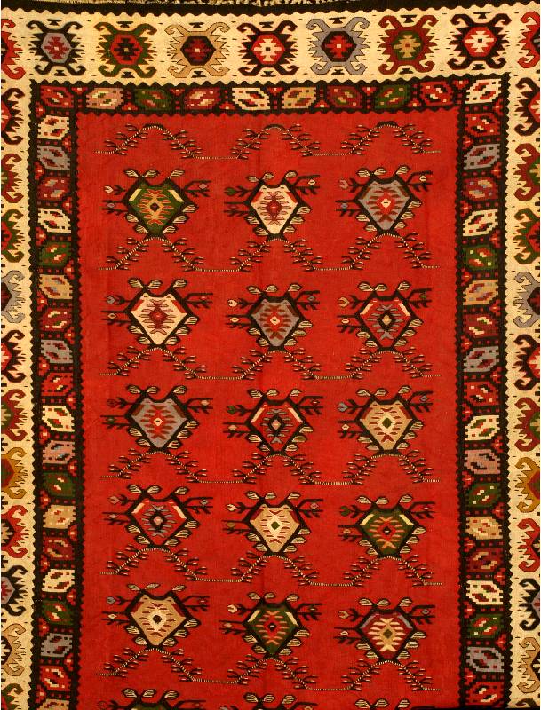 Sarkoy Kelim, TÜrkei, um 1910, Wolle auf Wolle, ca. 241 x 153 cm, SchÄtzwert: 2600.- EURO, EHZ: 2-3, altersbedingt in einen sehr gu ten ...